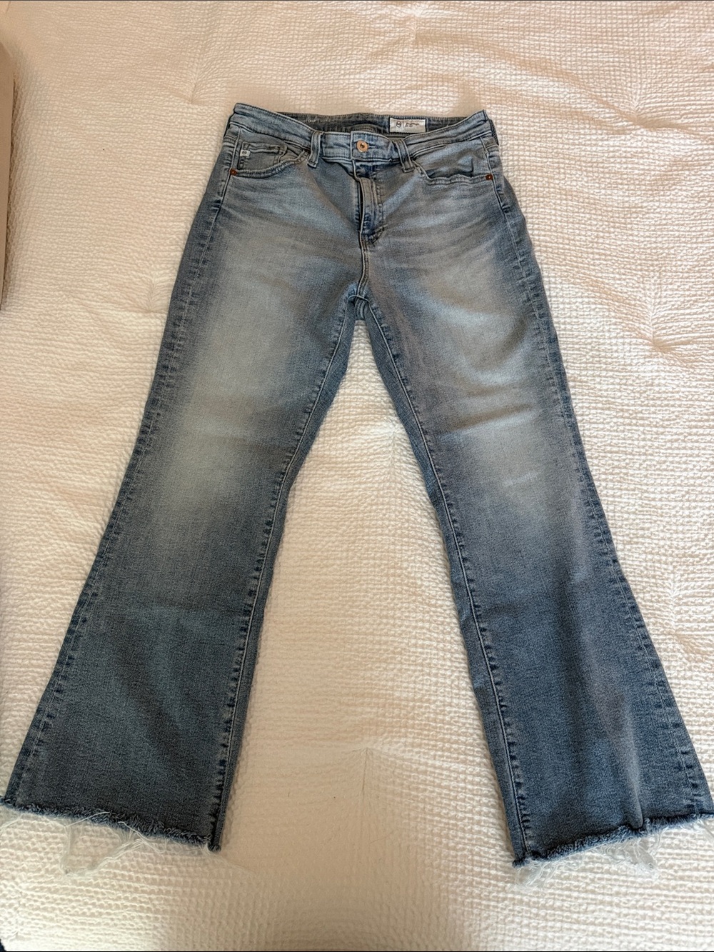 AG Adriano Goldschmied Light Blue Flare Jeans
